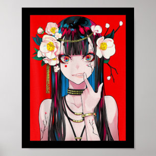 Anime Girl Waifu Japanisch Ästhetik Kawaii Otaku Poster