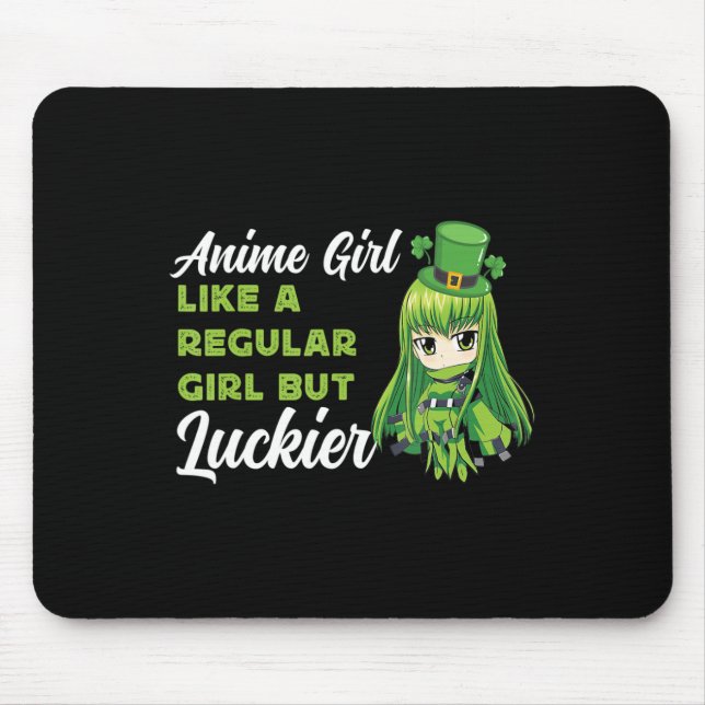 Anime Girl wie ein normales Mädchen, aber Luckier  Mousepad (Vorne)