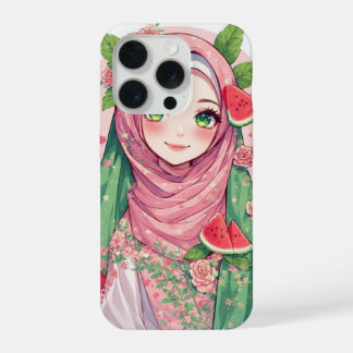 Anime Girl with Watermelon - Floral iPhone 15 Case Pro Hülle