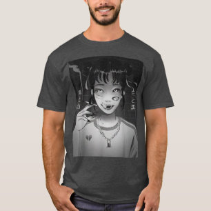 Anime Girl Yokai Waifu Manga Aesthetic Japanischer T-Shirt