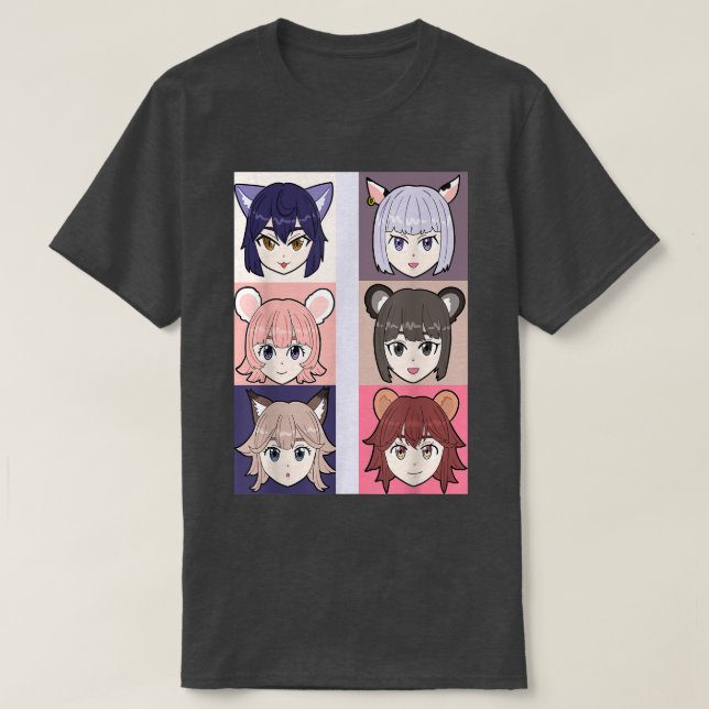 Anime Girls Gifts Manga Fans Japanischer Populärku T-Shirt (Design vorne)
