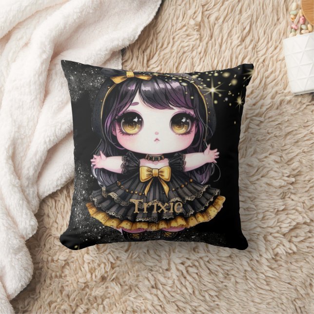 Anime Girls Goth Niedliches Dekorationsgeschenk Ka Kissen (Decke)