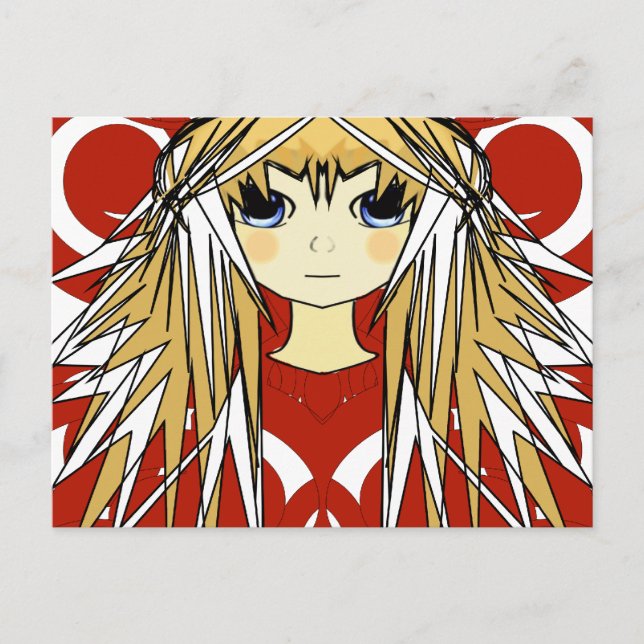 Anime Girls Postkarte (Vorderseite)
