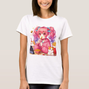 Anime Glückseligkeit: Mädchen, Kartoffeln und Haus T-Shirt