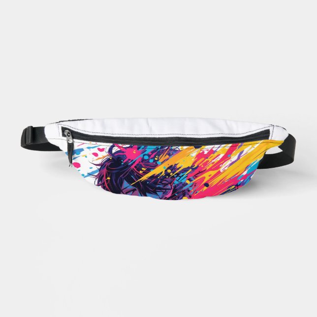 Anime Graffiti Chaos — Farbexplosion  Bauchtasche (Vorderseite)