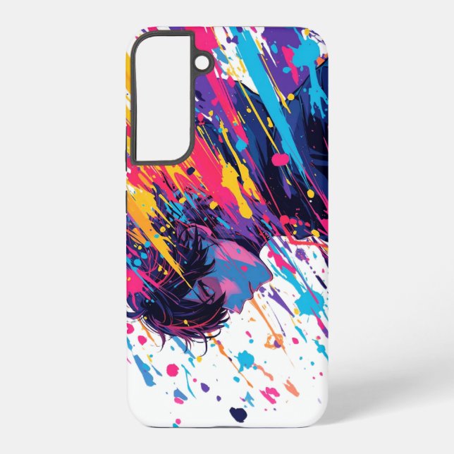 Anime Graffiti Chaos — Farbexplosion Samsung Galaxy Hülle (Rückseite)