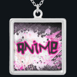 ANIME-Halskette Versilberte Kette<br><div class="desc">Eine Spaßhalskette, die "ANIME" auf ihr sagt. Diese wunderbare Sterlingsilberhalskette macht ein großes Geschenk für Animeliebhaber oder Fans der japanischen Kultur.</div>