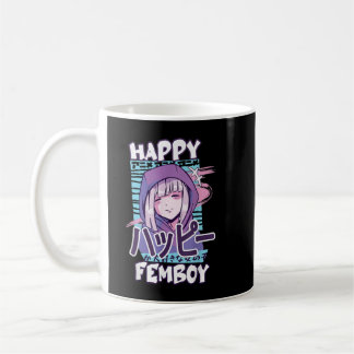 Anime Happy Femboy mit Happy in japanisch - Niedli Kaffeetasse
