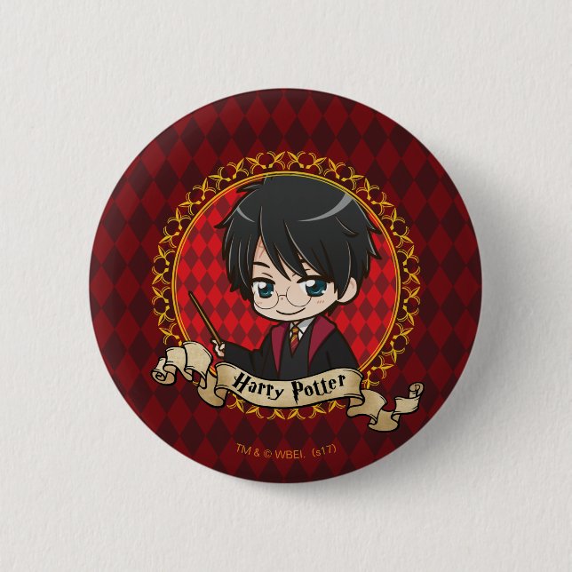 Anime Harry Potter Button (Vorderseite)