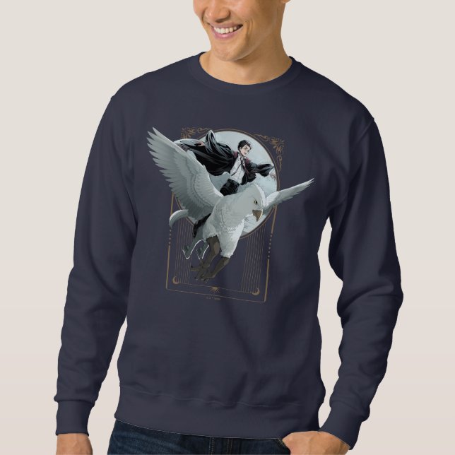 Anime HARRY POTTER™ Flight mit Buckbeak Sweatshirt (Vorderseite)