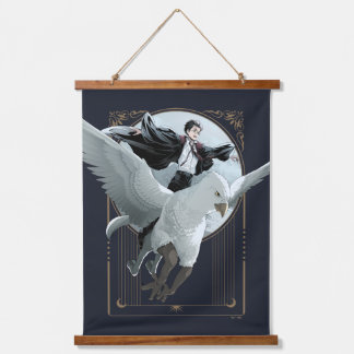 Anime HARRY POTTER™ Flight mit Buckbeak Wandteppich Mit Holzrahmen
