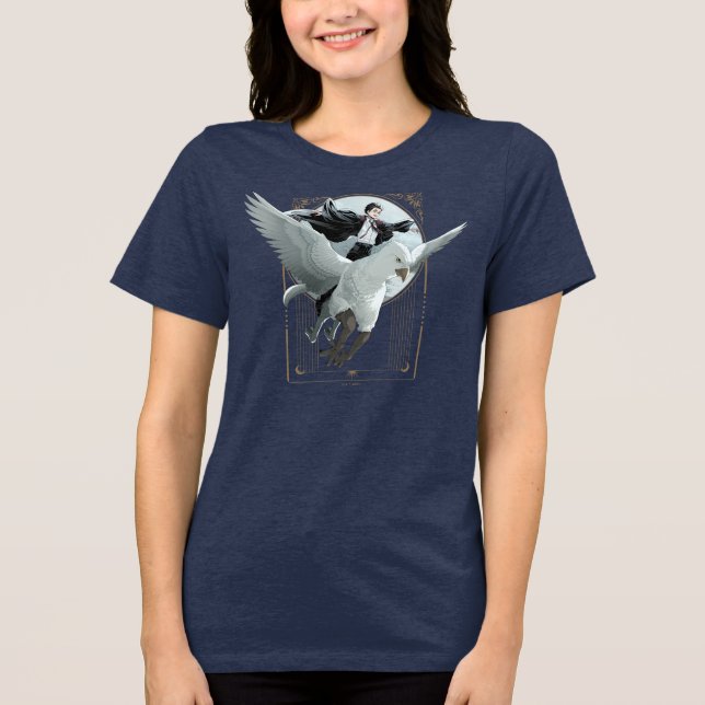 Anime HARRY POTTER™ Flug mit Buckbeak Tri-Blend Shirt (Vorderseite)