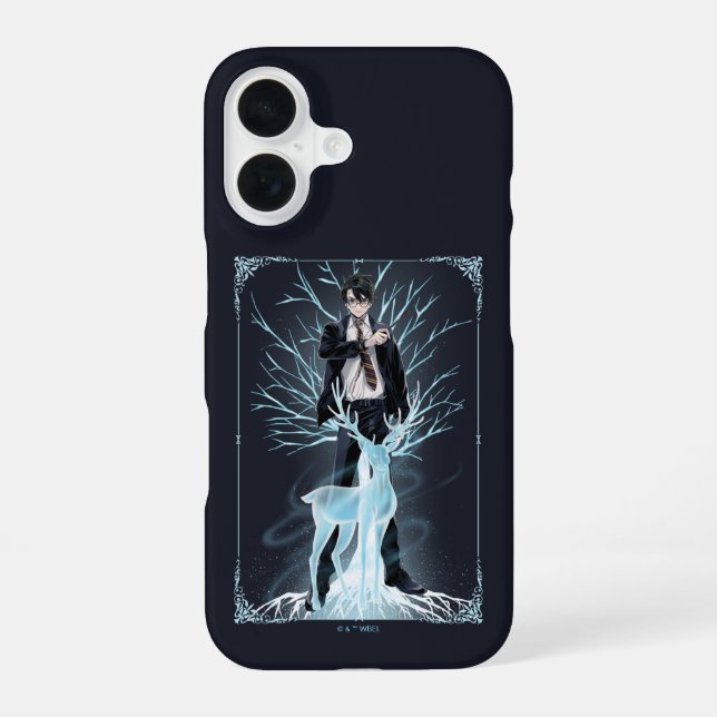 Anime HARRY POTTER™ Hirsch-Patronus iPhone 16 Hülle (Rückseite)