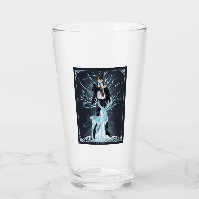 Anime HARRY POTTER™ Stag Patronus Glas (Vorderseite)