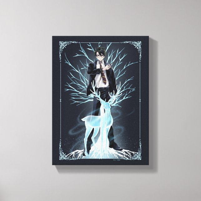 Anime HARRY POTTER™ Stag Patronus Leinwanddruck (Vorderseite)