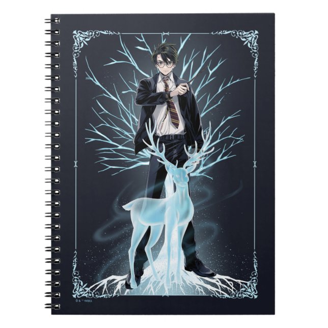 Anime HARRY POTTER™ Stag Patronus Notizblock (Vorderseite)