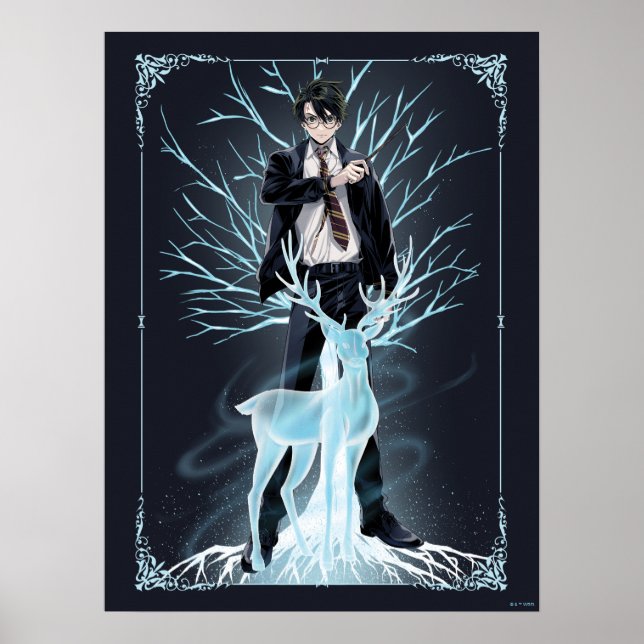 Anime HARRY POTTER™ Stag Patronus Poster (Vorne)