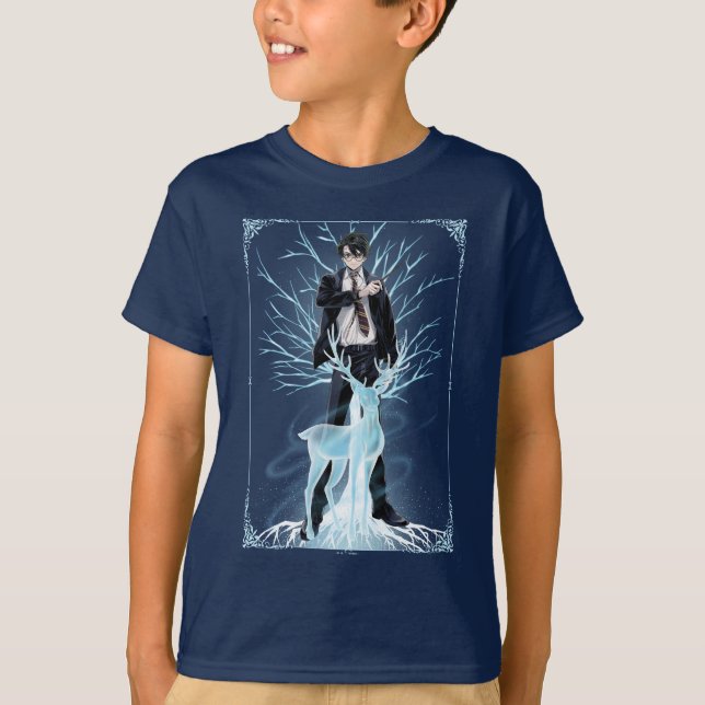 Anime HARRY POTTER™ Stag Patronus T-Shirt (Vorderseite)