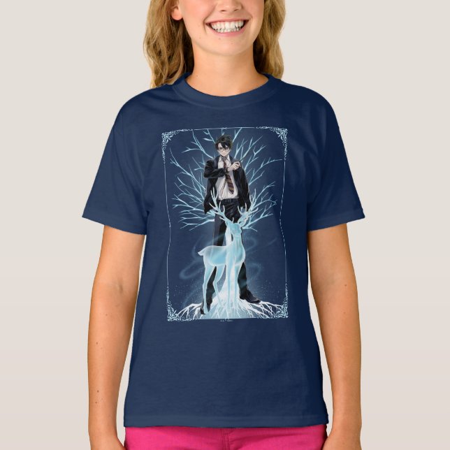 Anime HARRY POTTER™ Stag Patronus T-Shirt (Vorderseite)