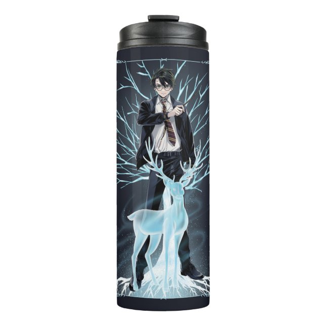 Anime HARRY POTTER™ Stag Patronus Thermosbecher (Vorderseite)