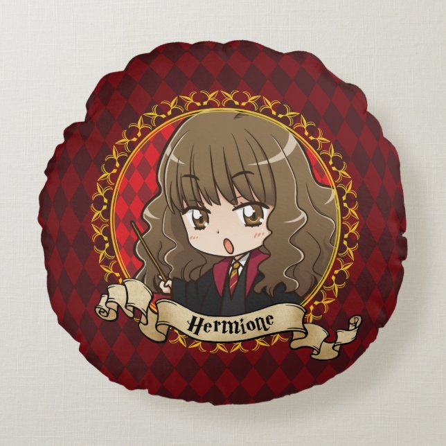 Anime Hermione Granger Rundes Kissen (Vorderseite)