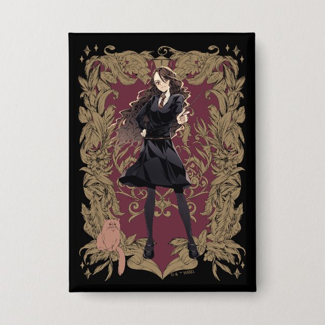 Anime Hermione Granger Verziert Frame Button (Vorderseite)