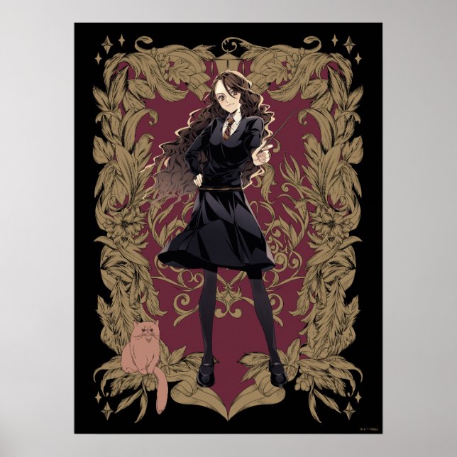 Anime Hermione Granger Verziert Frame Poster (Vorne)