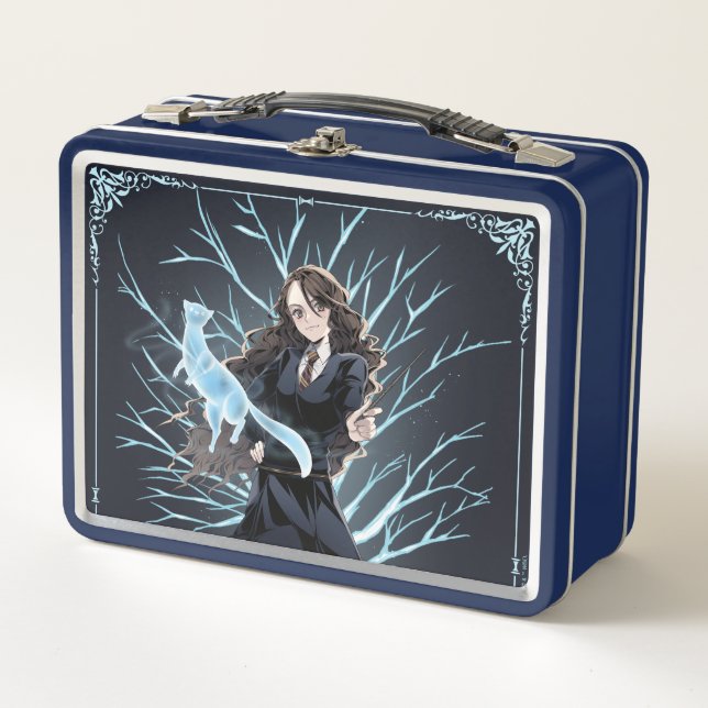 Anime Hermione Grangers Otter Patronus Metall Brotdose (Vorderseite)