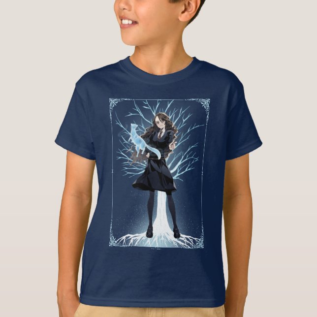 Anime Hermione Grangers Otter Patronus T-Shirt (Vorderseite)