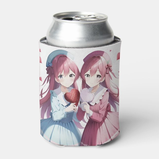 Anime herts Valentine Dosenkühler (Kanne Vorderseite)