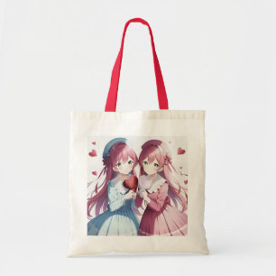 Anime herts Valentine Tragetasche