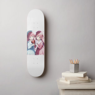Anime herts Valentine's Day Skateboard