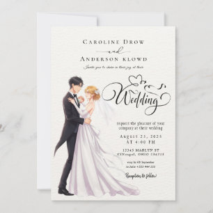 Anime-Hochzeitspaar Einladung