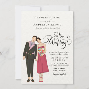 Anime-Hochzeitspaar Einladung