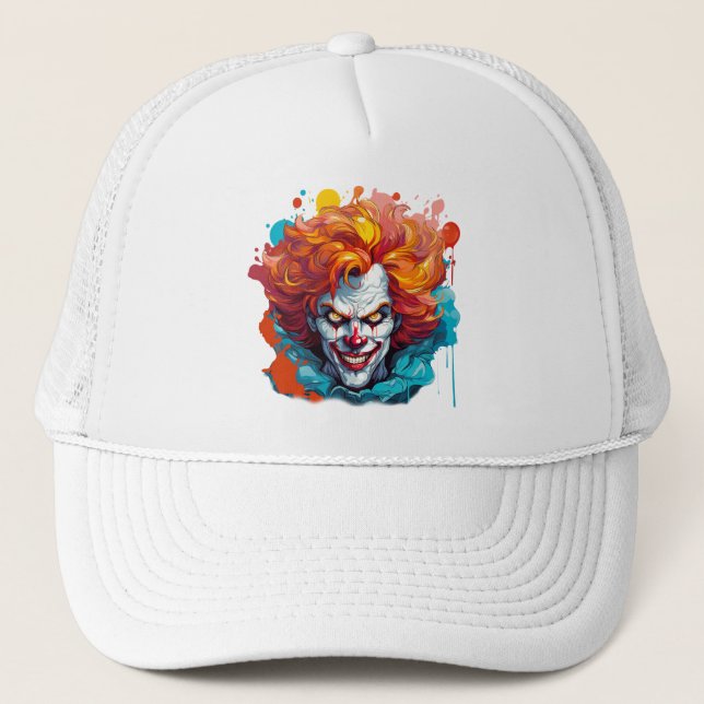 Anime Horror Clown Truckerkappe (Vorderseite)
