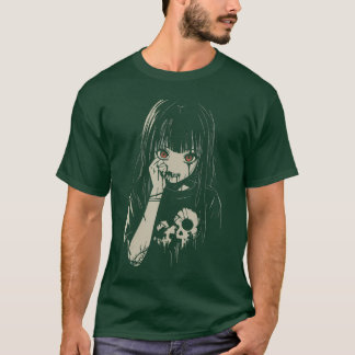 Anime Horror Girl Aesthetic Soft Grunge Waifu Japa T-Shirt