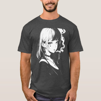 Anime-Horror-Mädchen-Ästhetik-Soft-Grunge-Waifu-Ja T-Shirt
