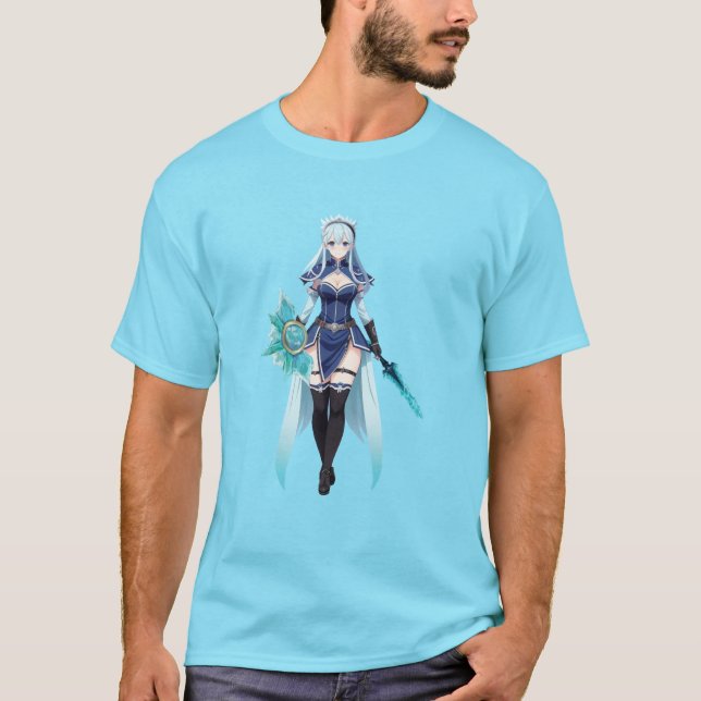 Anime Ice Mage T-Shirt (Vorderseite)