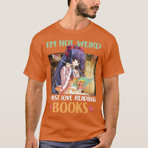 Anime Ich bin nicht sonderlich Liebe lesen Bücher T-Shirt