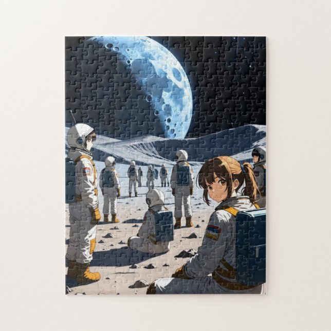 Anime im Weltraum-Rätsel Puzzle (Vertikal)