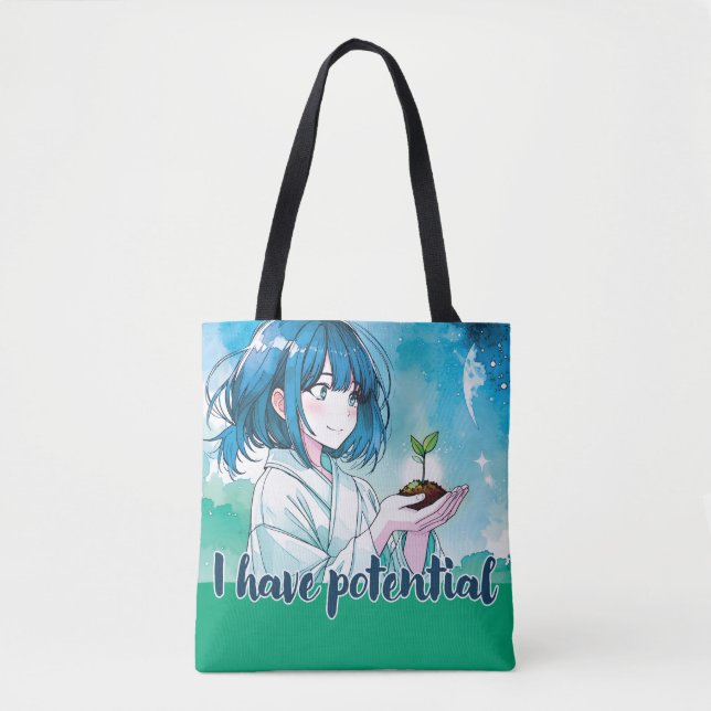 Anime-inspiriert Designtasche mit ausdrucksvollem  (Vorderseite)