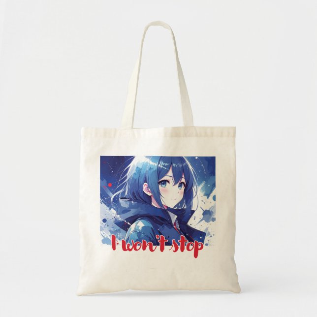 Anime-inspiriert Designtasche mit ausdrucksvollem  Tragetasche (Vorne)