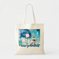 Anime-inspiriert Designtasche mit ausdrucksvollem