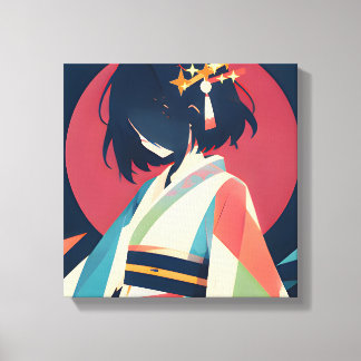 Anime-Inspirierte Serie 1 Crimsson Mond Leinwanddruck
