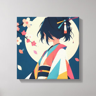 Anime-Inspirierte Serie 7 Blütenhauch Leinwanddruck