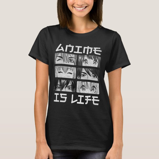 Anime is Life Boy Girl Manga Lover Geschenke Anime T-Shirt (Vorderseite)