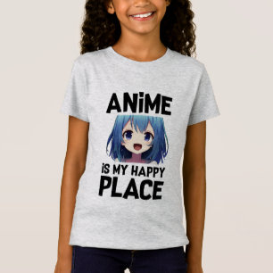 Anime ist meine glückliche Place Girls Grafik T-Shirt