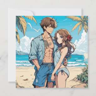 Anime-Junge Einladung