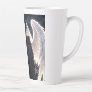 Anime-Junge mit Engelsflügel-Grafik-Hoodie Milchtasse
