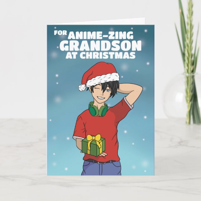 Anime-Junge Weihnachten (Vorderseite)